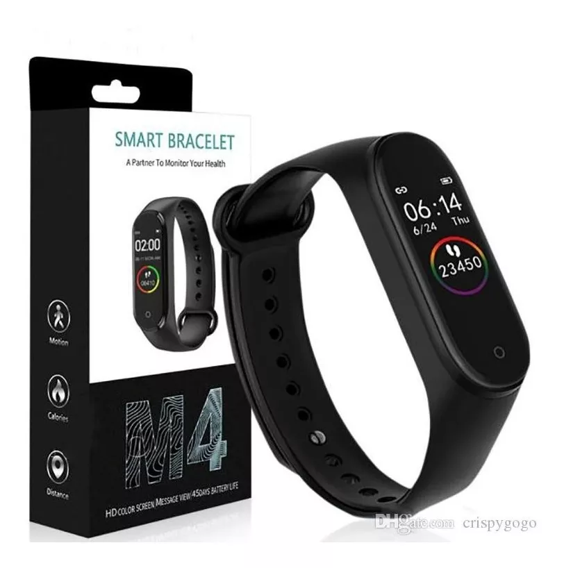 Reloj Inteligente Smartwatch M4 Pulsera Silicona Deportivo - Negro M4
