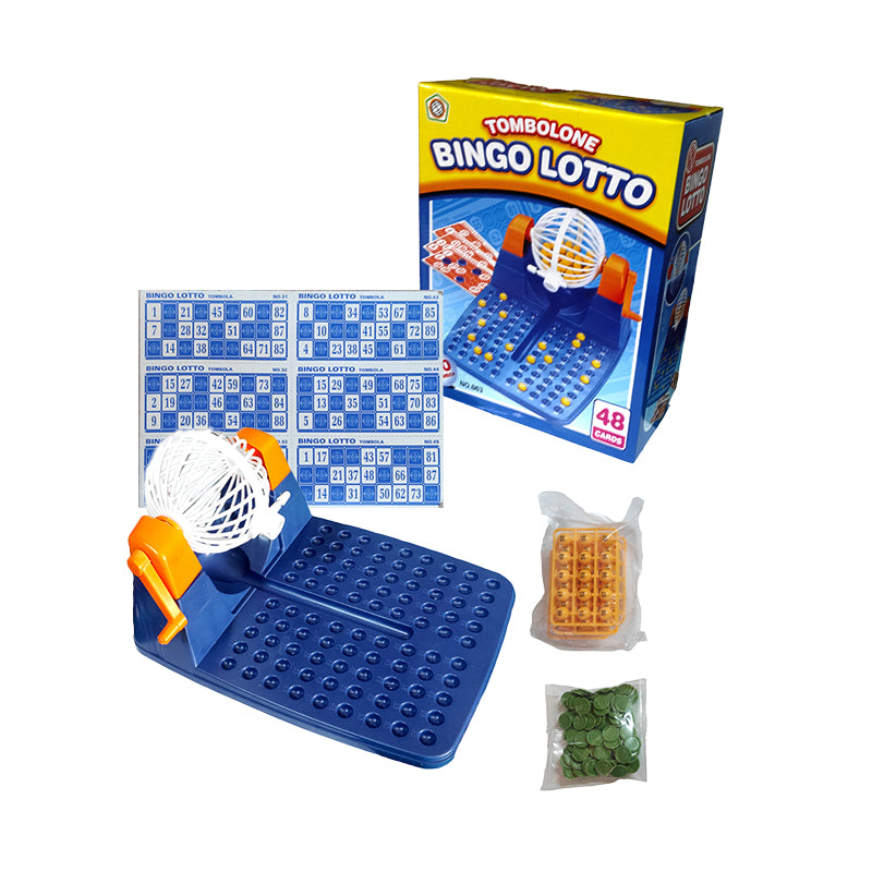 Set Bingo +Tombola plastico +Cartones +Bolas +Fichas -187