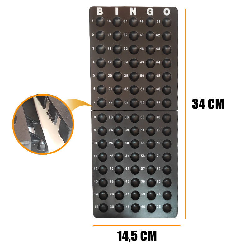 Set Bingo +Tombola acero 20 CM +Cartones +Bolas +Fichas sku630