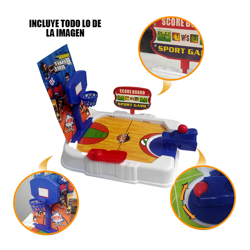 Juego de mesa mini Basquet Tira y Encesta 23cm -metegol 741
