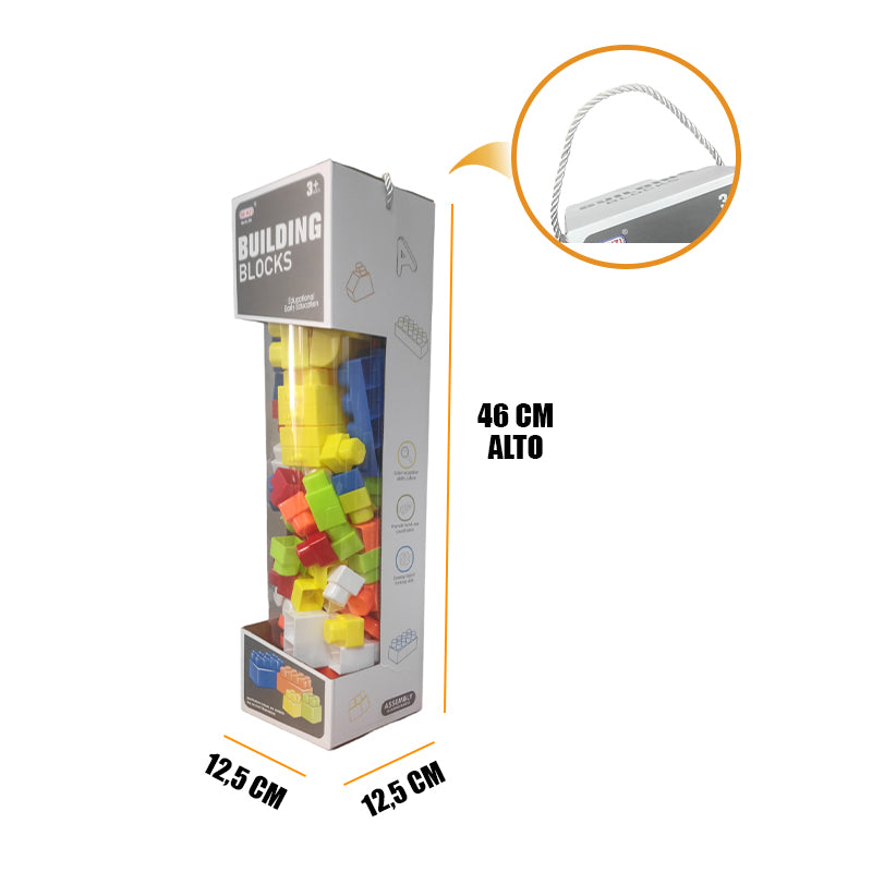 Lego Bloques de construccion 200 piezas +caja de transporte rectangular