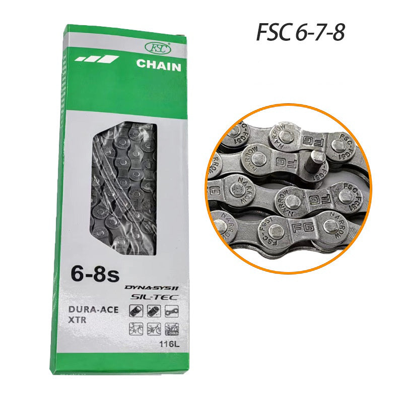 Cadena Bicicleta FG51 116 Eslabones 6-8 Velocidades