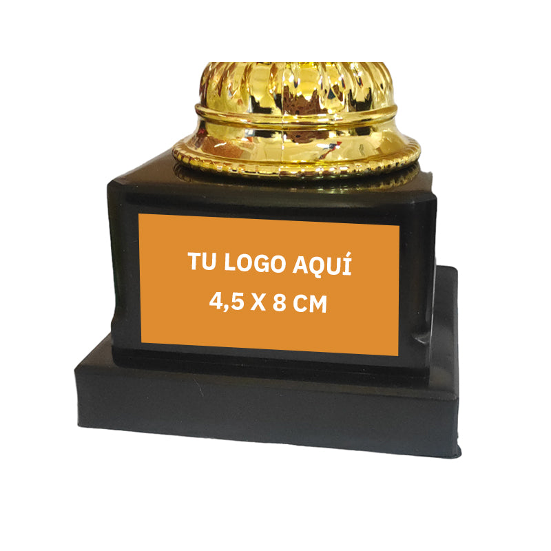 Trofeo Copa deportivo 44 Cm alto Dorado Personalizado - Sublimado