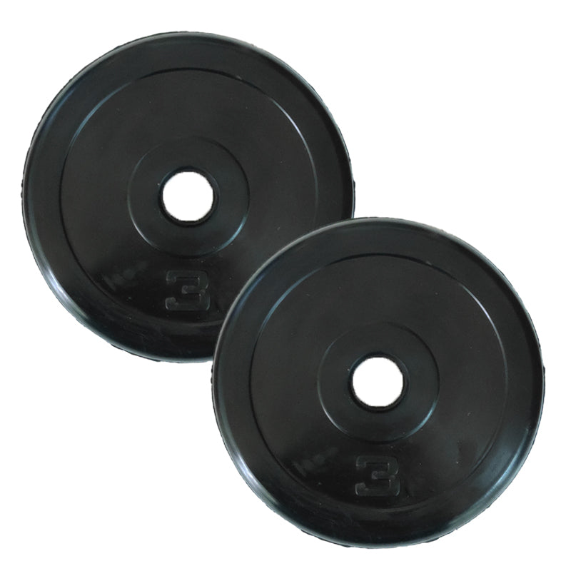 Par Discos Pesa PVC 3 Kg Barra Preolimpica - Total 6kg