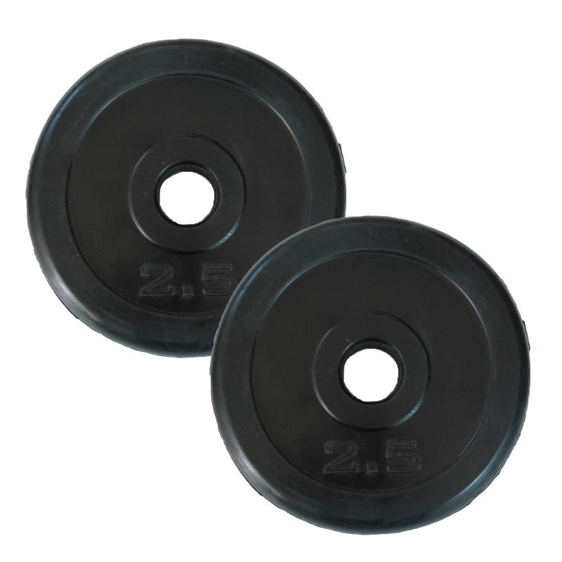 Par Discos Pesa PVC 2,5 Kg Barra Preolimpica - Total 5kg