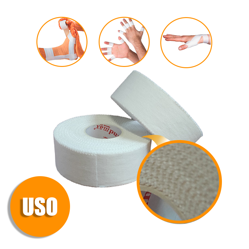 Cinta Vendaje Rígido Blanco Inelástica - 2,5 Cm X 13,7 Mts