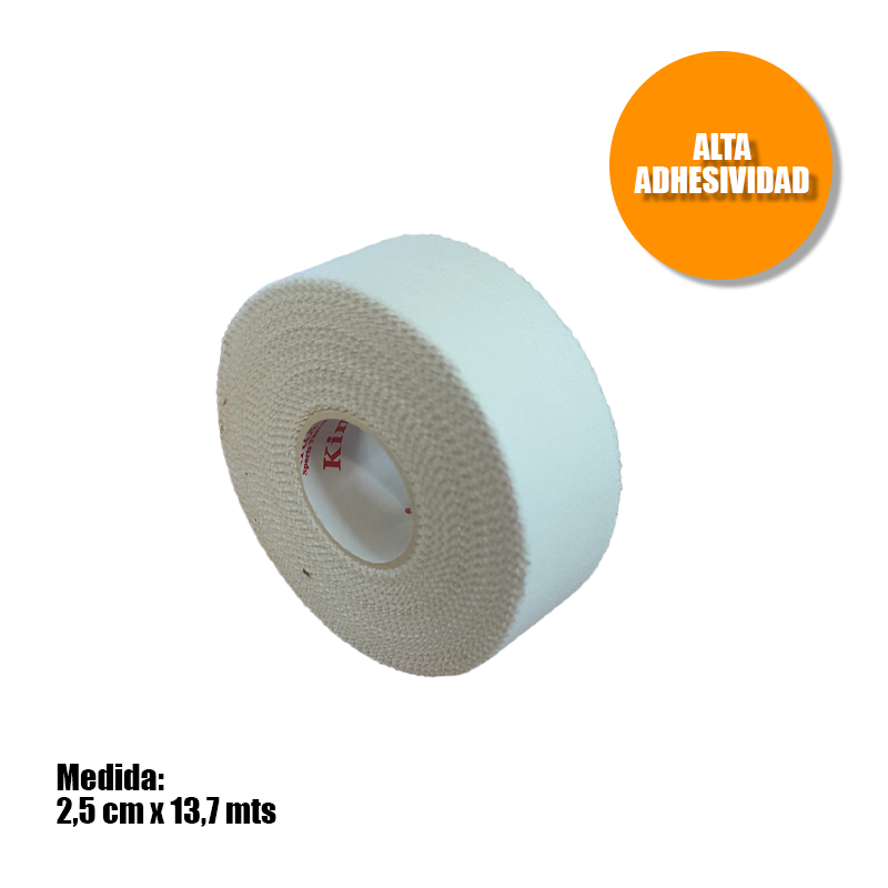 Cinta Vendaje Rígido Blanco Inelástica - 2,5 Cm X 13,7 Mts