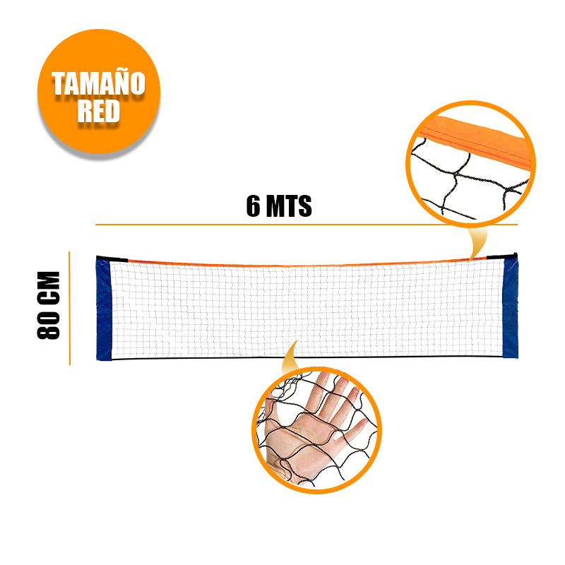 PAR Parante Postes voleibol Tenis Badminton con ruedas +Red