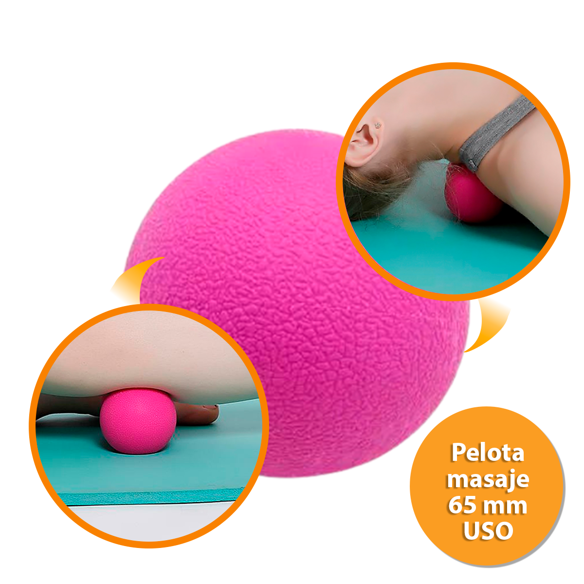 Pelota masaje 55mm TPE - pilates yoga rehabilitación