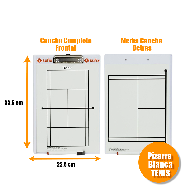Pizarra Táctica Blanca Tenis Entrenador - Sufix