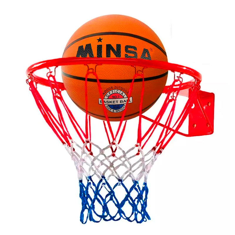 Pack Aro Medida Oficial +balón De Básquet N°7 +bombin +aguja