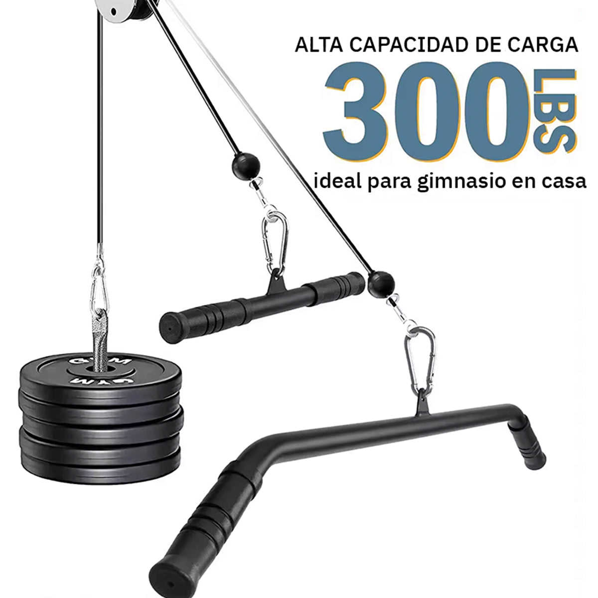 Barra para Polea Largo 1mtr - Gimnasio Dorsal Triceps Biceps