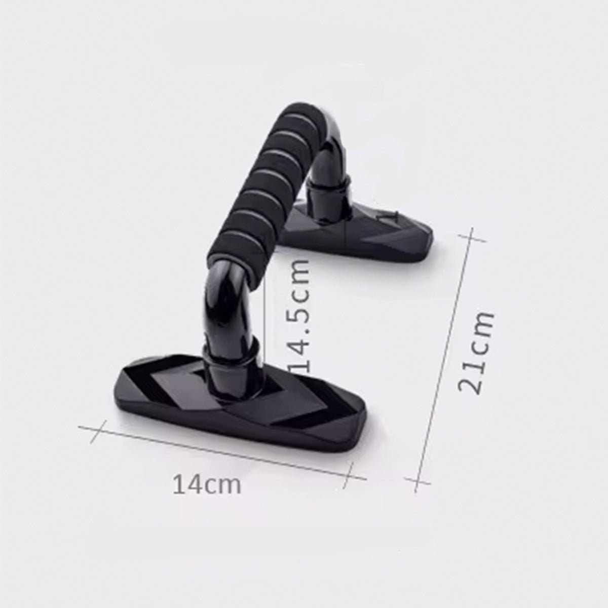 2x Soporte Push Up Para Flexiones Brazo Pecho - Espuma -203 - Negro