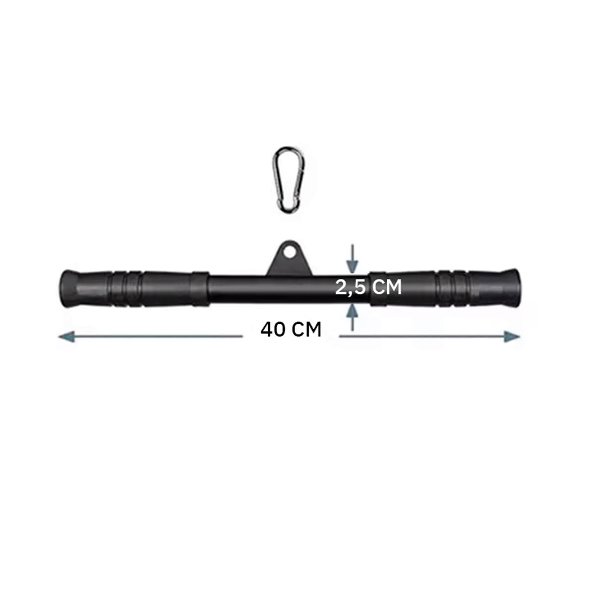 Barra para Polea Largo 40 cm - Gimnasio Dorsal Triceps Biceps