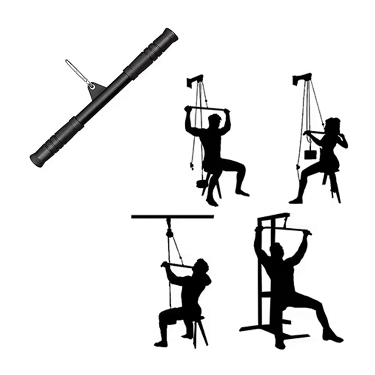 Barra para Polea Largo 40 cm - Gimnasio Dorsal Triceps Biceps