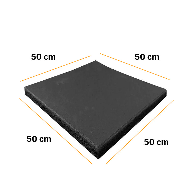 Palmeta caucho 50x50cm x 25mm - Unidad Piso Gimnasio Colores