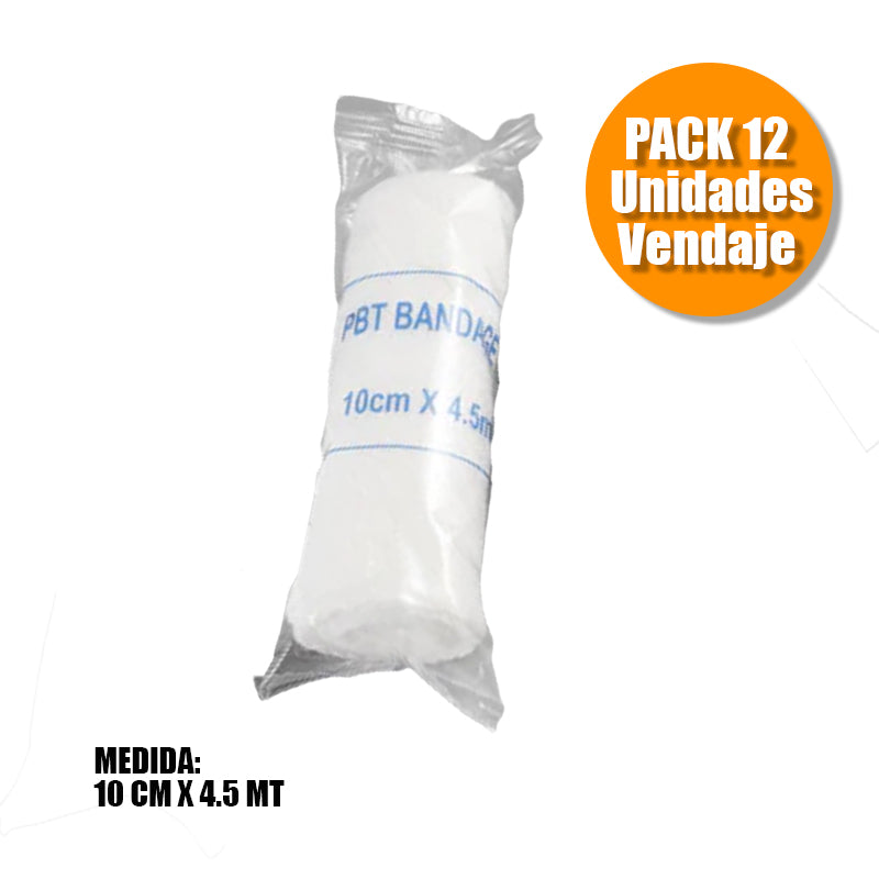 Venda De Gasa 4.5mt x 10cm - Pack 12 Unidades