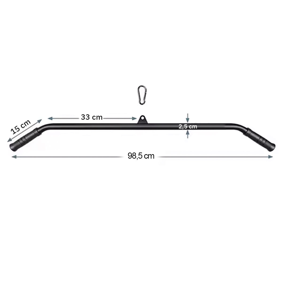 Barra para Polea Largo 1mtr - Gimnasio Dorsal Triceps Biceps