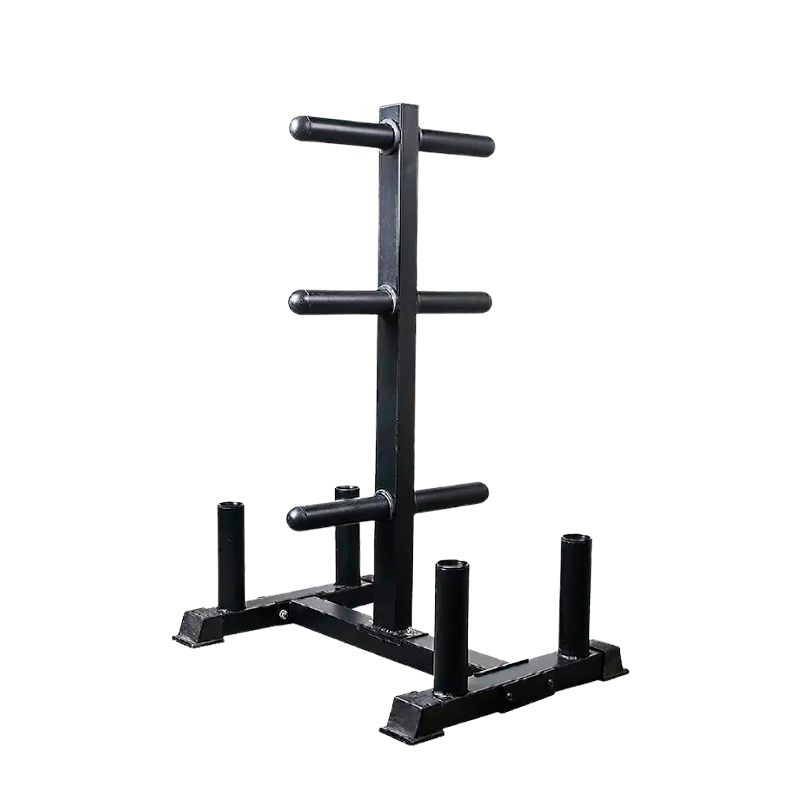 Rack para discos Olímpicos fijo vertical con soporte para 4 barras