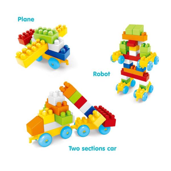 Lego Bloques de construccion 200 piezas +caja de transporte rectangular