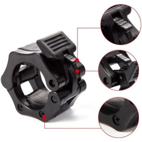 Seguros Barra Lockjaw Grip Collarines - PRE 25mm gimnasio