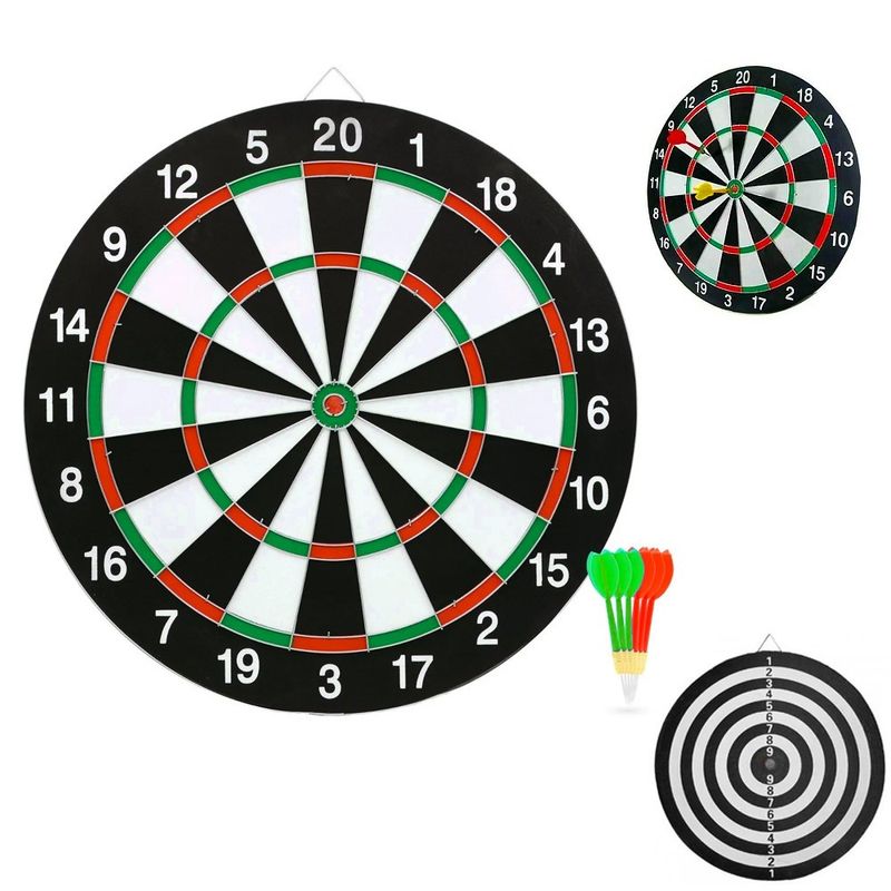 Set Tablero De Dardos Y Tiro Al Blanco 40cm + 6 Dardos