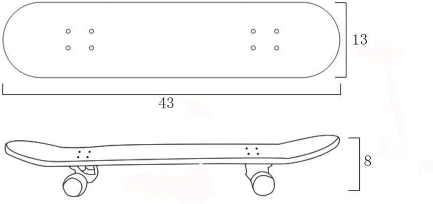 Tabla Skate Patineta Niño Unisex - Varios Diseños - 43cm