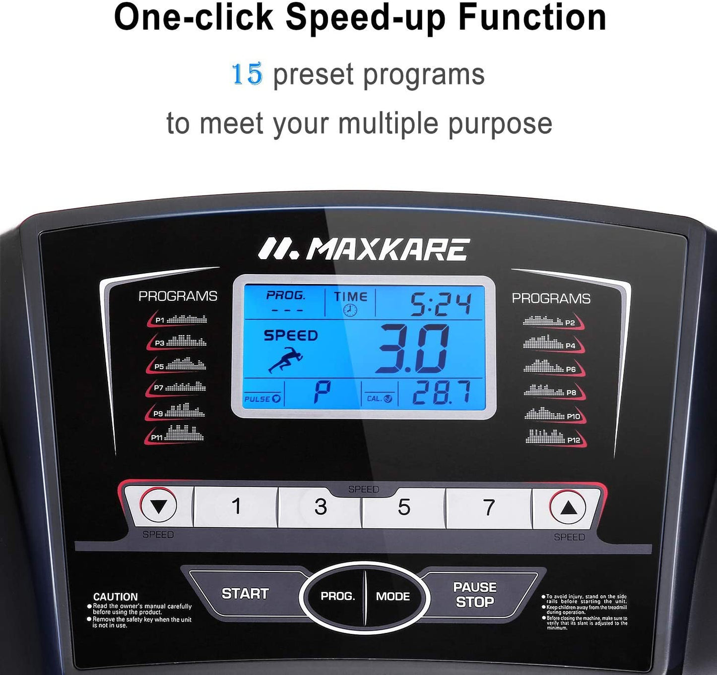 Trotadora 2.5 HP Plegable pantalla LCD - 15 programas