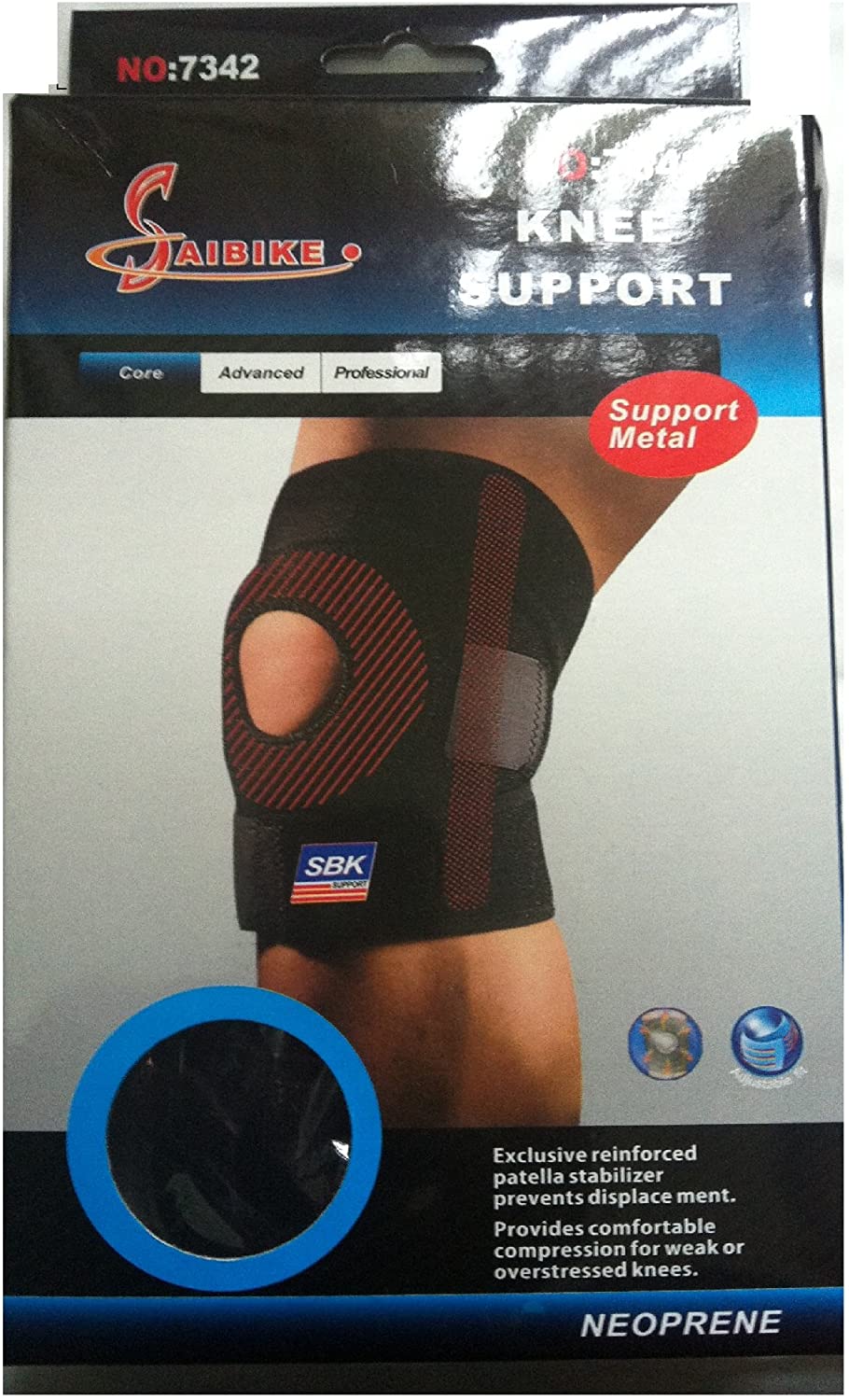 Rodillera rotuliana menisquera ajustable - Saibike