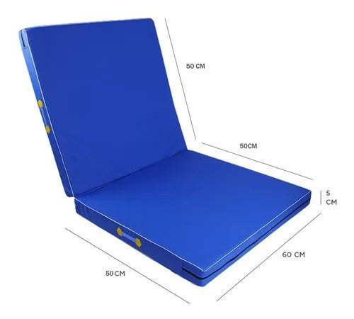 Colchoneta Plegable Lona Oxford 100x50x5 Azul