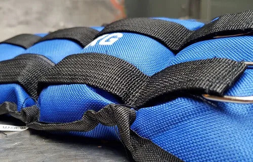 Par Tobilleras Peso Ajustable Ejercicio 3 Kg - Total 6kg - Azul