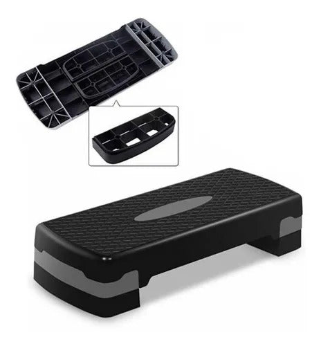 Pack Cajon + Set 5 Bandas Gluteo - Step Ajustable Aerobico