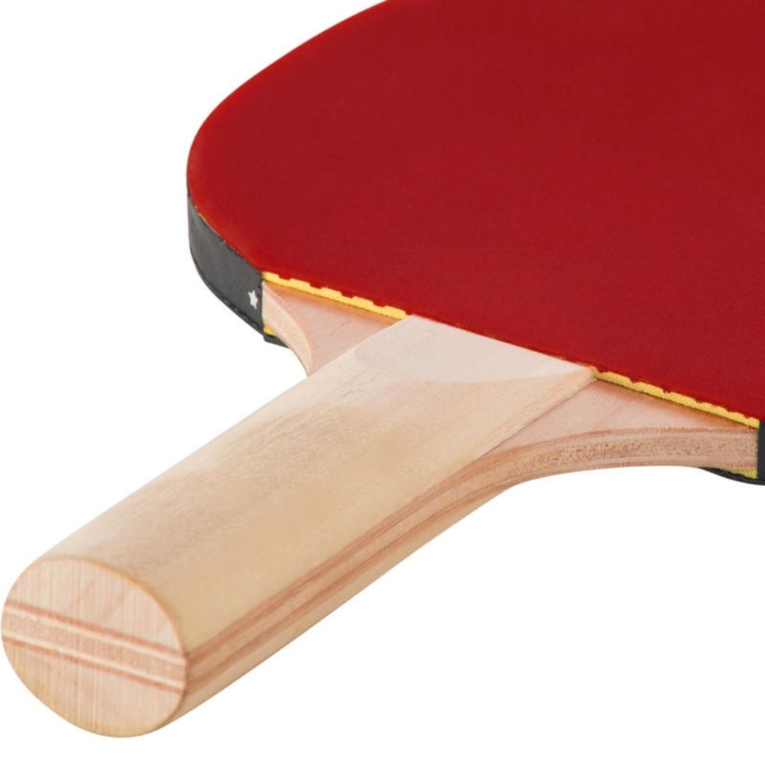 Set Paleta Raqueta Ping Pong + 3 pelotas - mango madera natural