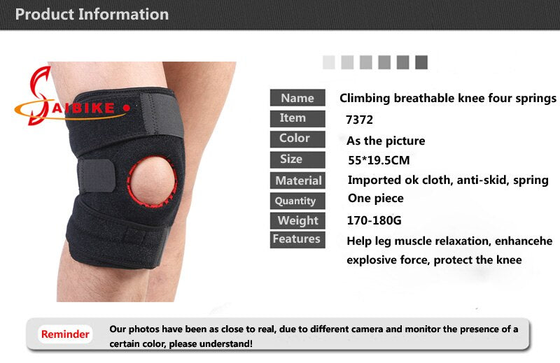 Rodillera rotuliana menisquera ajustable - Saibike