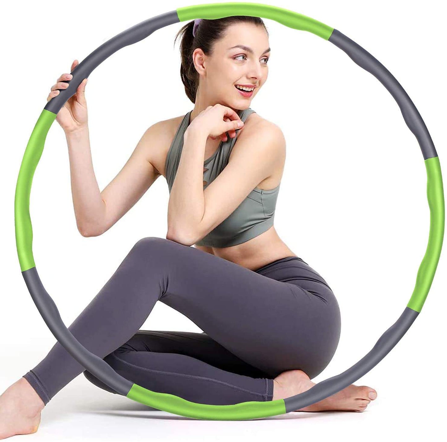 Aro hula hula hoop ajustable 8 piezas - 90cm