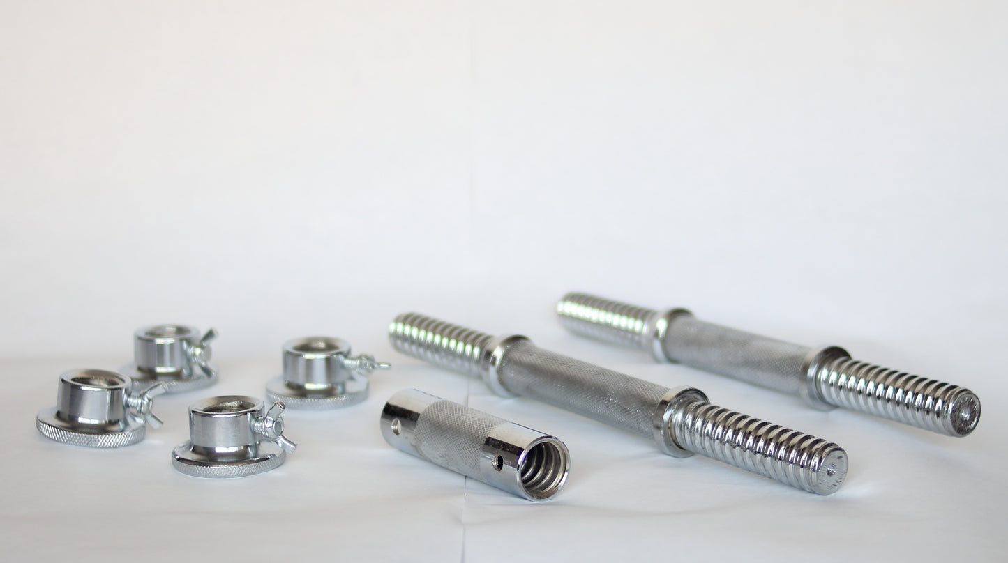 Kit Dumbell Mancuerna Acero cromado regulable - 15KG