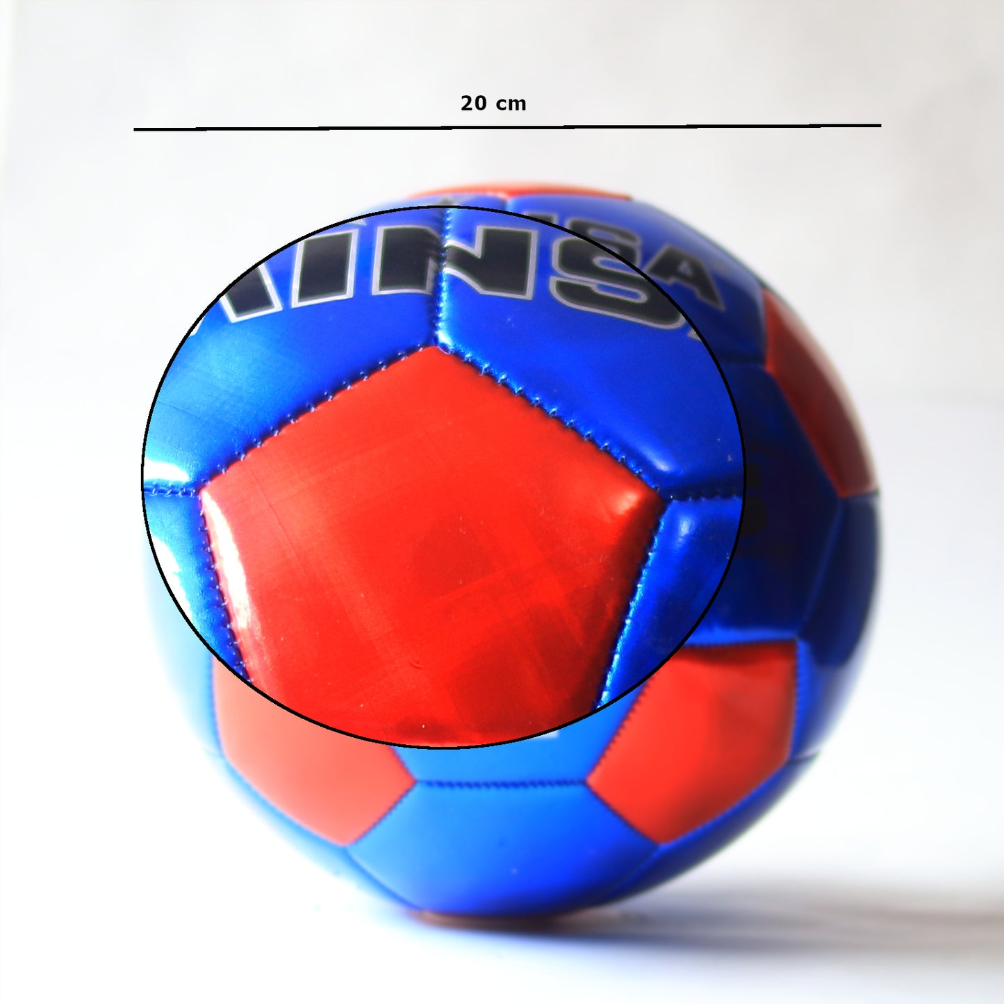 BALON FUTBOL MINSA Tamaño oficial 5 - Capa brillaten plateado