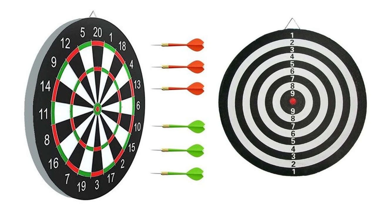 Set Tablero De Dardos Y Tiro Al Blanco 40cm + 6 Dardos