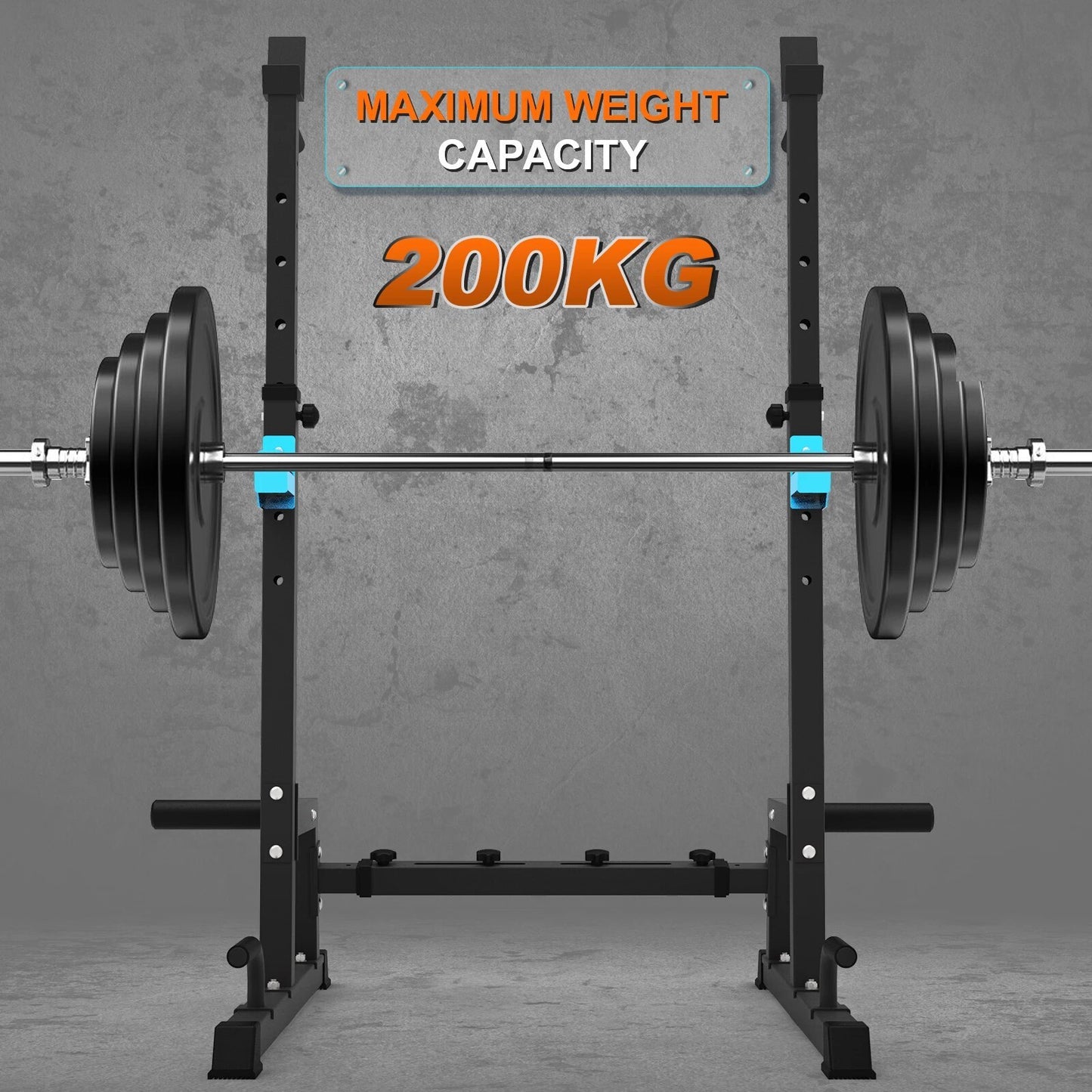 Atril tipo Rack olímpico ajustable - Multifuncion Squat Press Banca Fondos - 855