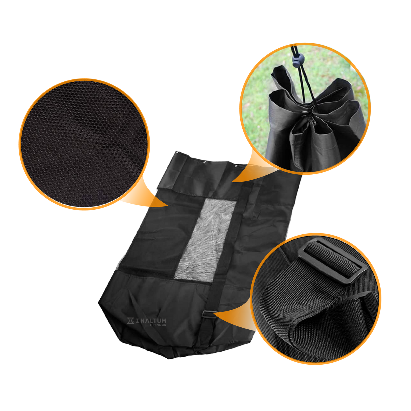 Balonera Saco Bolso XL 15 Balones - Futbol Volei Basquet - Negro