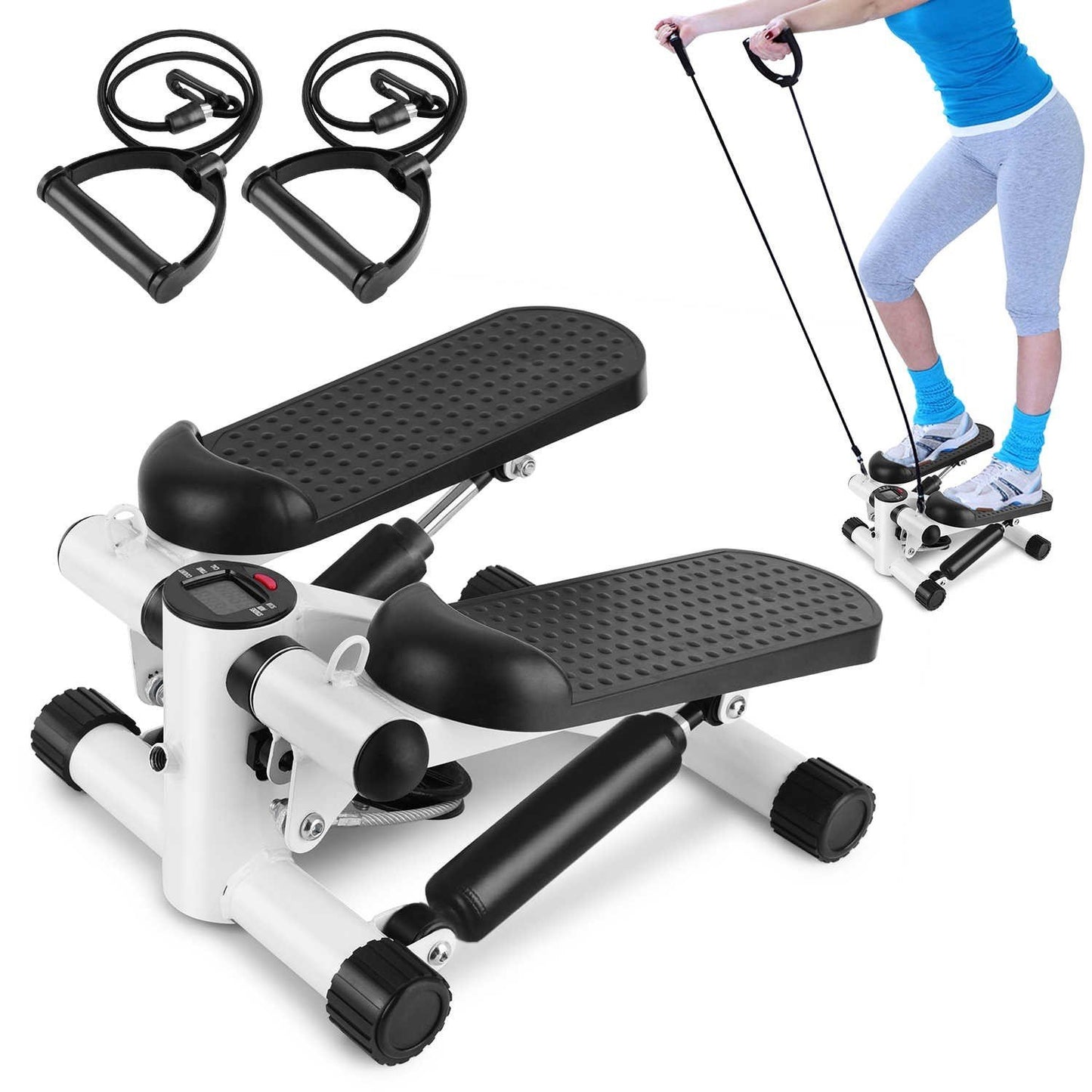 Escaladora Stepper portatil con Bandas para Brazos + Regalo Set de Bandas de Gluteos