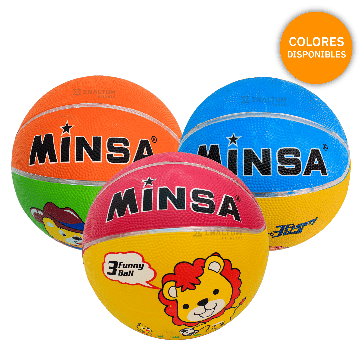 Balón basketball Minsa infantil niño - Diseños colores