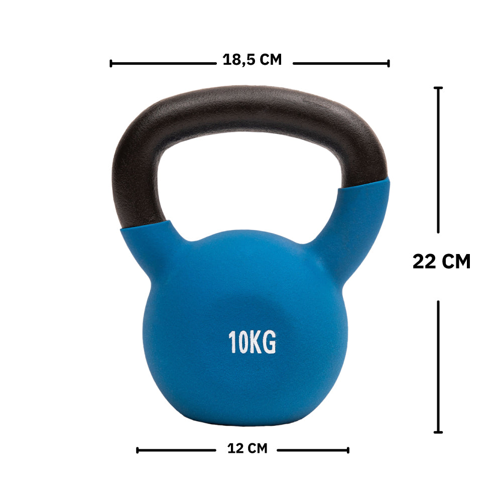 Kettlebell Pesa Rusa 10 Kg Acero recubiertas con Neopreno