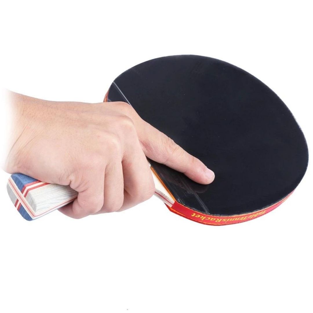 Set par Paleta Raqueta Ping Pong + 3 pelotas + Estuche - multicolor