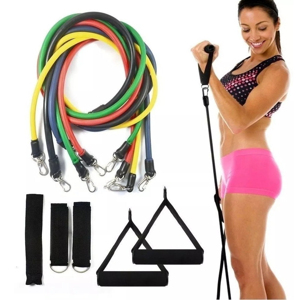 Set De 5 Tubos De Resistencia + Accesorios - Surtido
