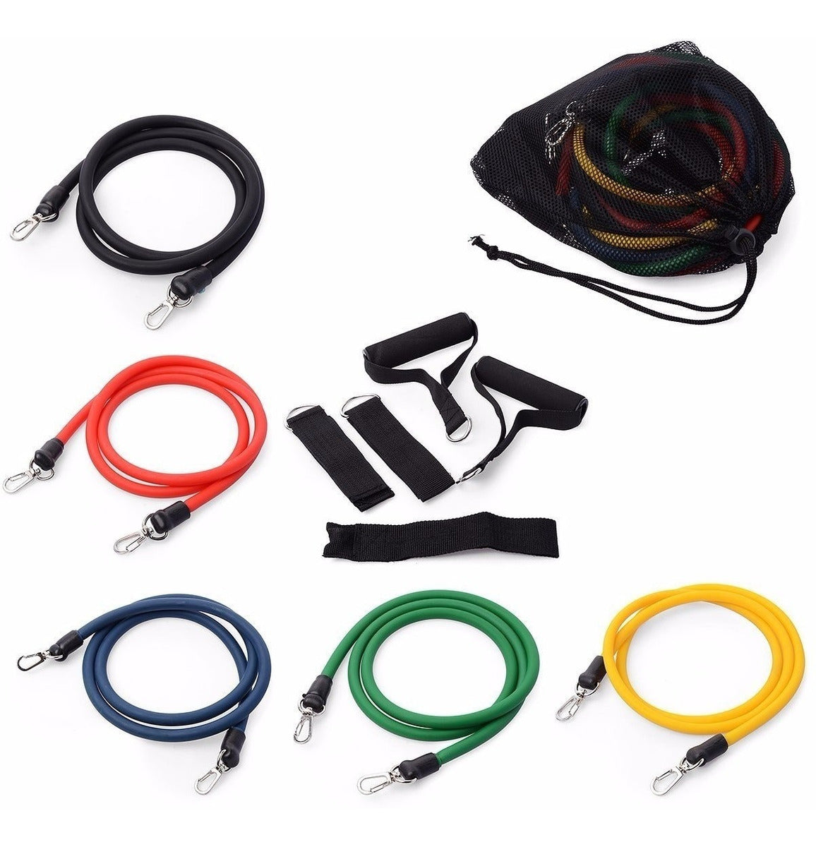 Set De 5 Tubos De Resistencia + Accesorios - Surtido