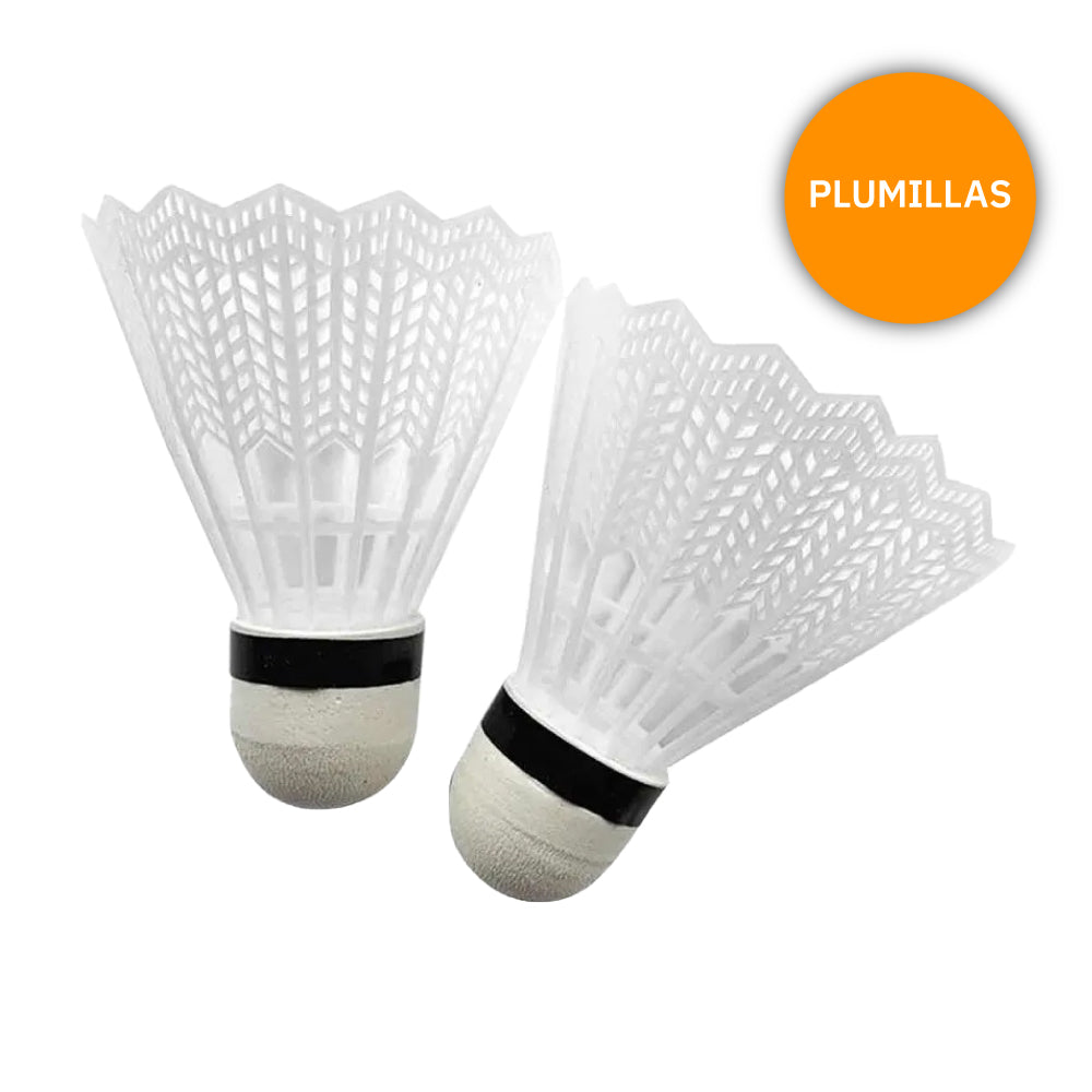 Pack Badminton 4+Raquetas +Plumillas +Red + Soportes + Bolso