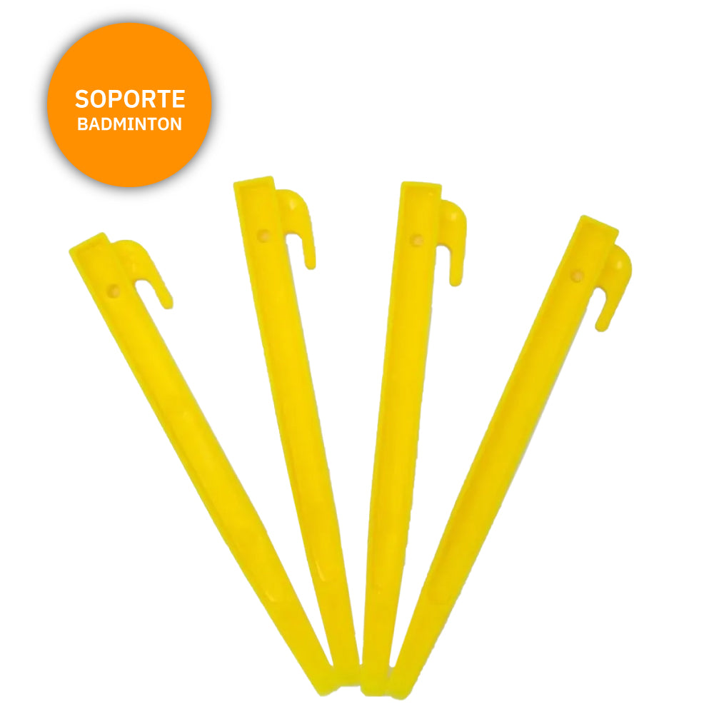 Pack Badminton 4+Raquetas +Plumillas +Red + Soportes + Bolso