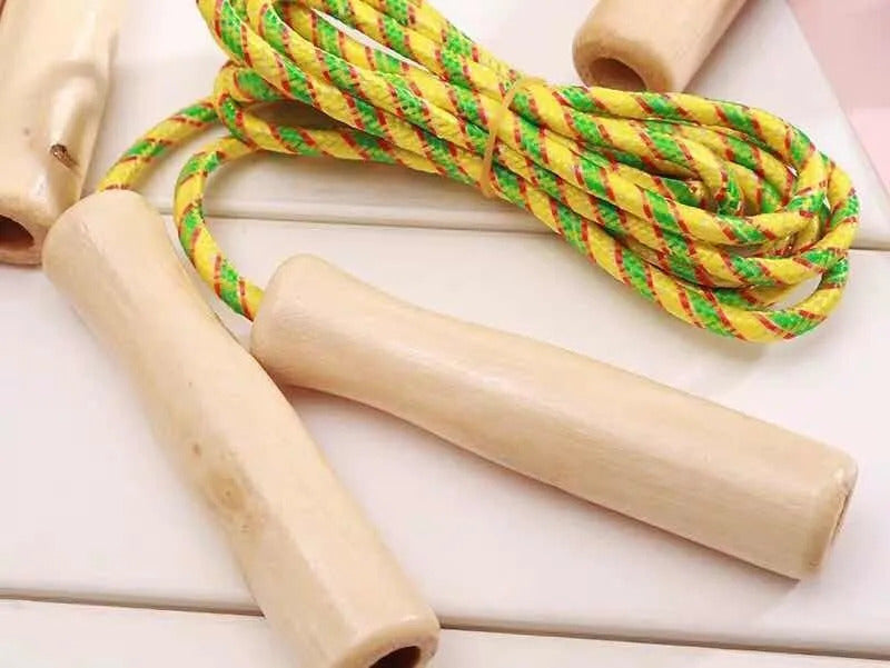 Cuerda Salto boxeo con mango madera