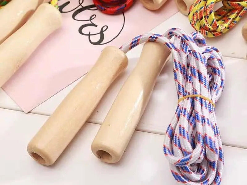 Cuerda Salto boxeo con mango madera